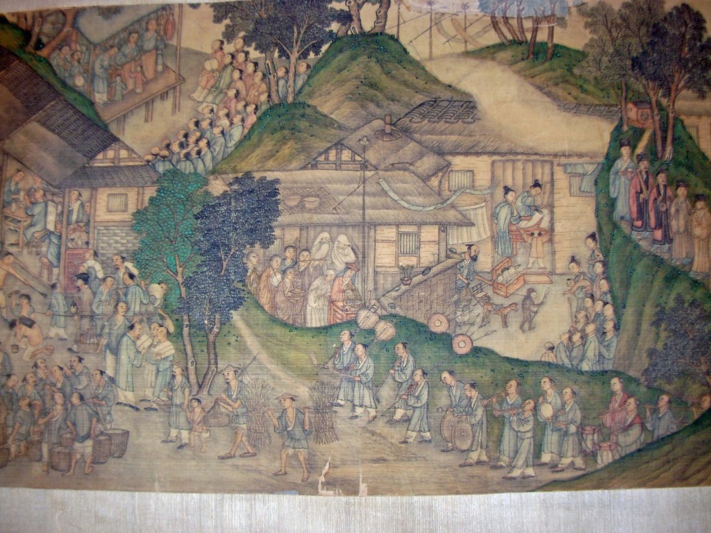 Chinese hand scroll, detail 